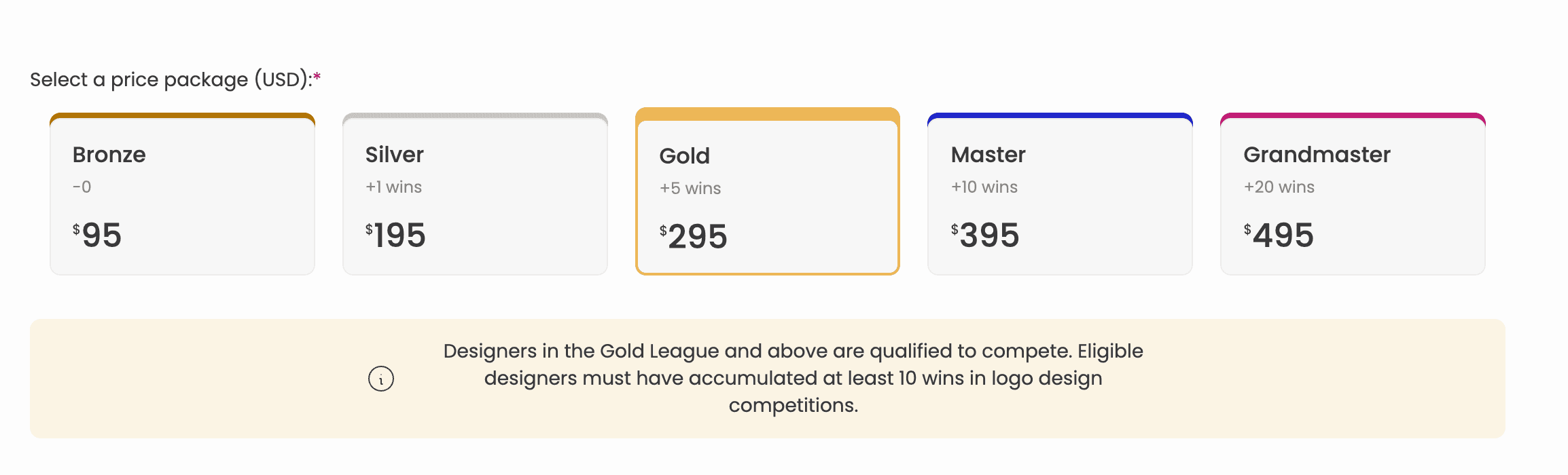 New price packages