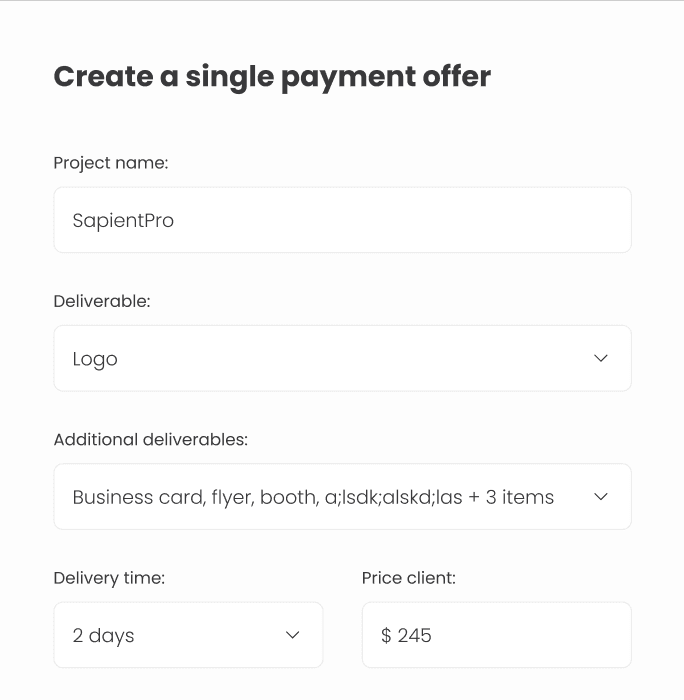 The offer