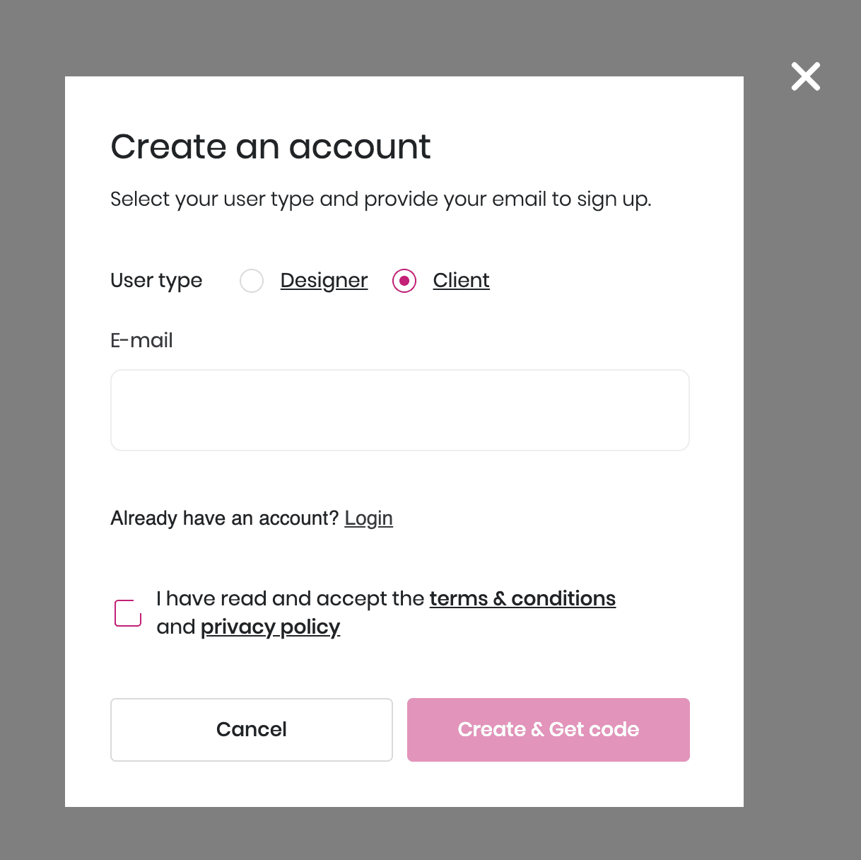 Registration client_second step